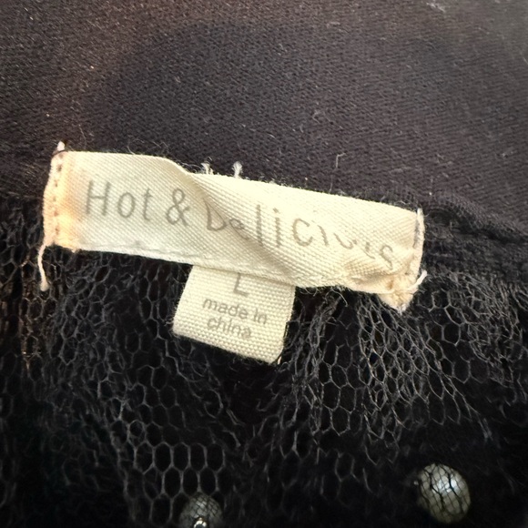 Hot & Delicious Black Maxi Skirt with Pearl Details - Picture 4 of 4